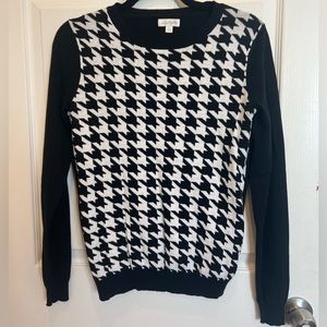 Charming Charlie Cotton Houndstooth Sweater